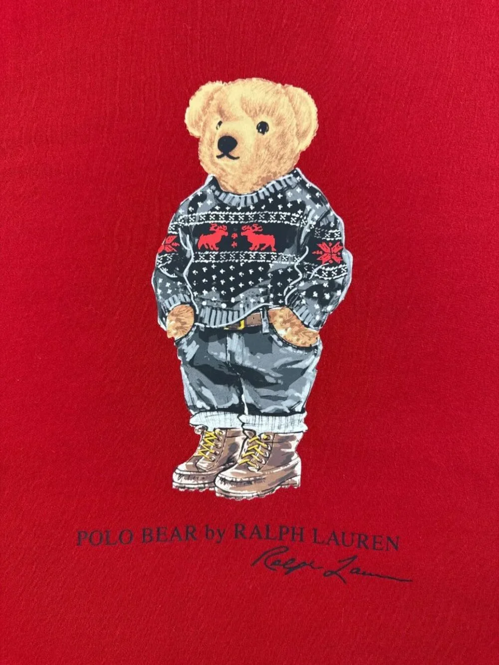Polo Ralph Lauren Polo Bear T Shirt Red Graphic Short Sleeve 2XLT Big Tall